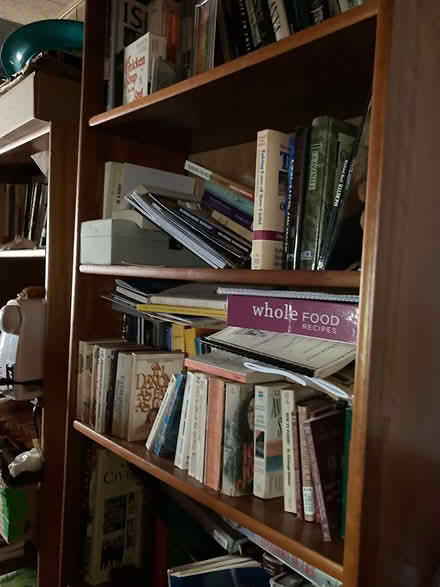 Photo of free Large solid wood bookcases good cnd (Auto Mall Pkwy Fremont Ca.) #2
