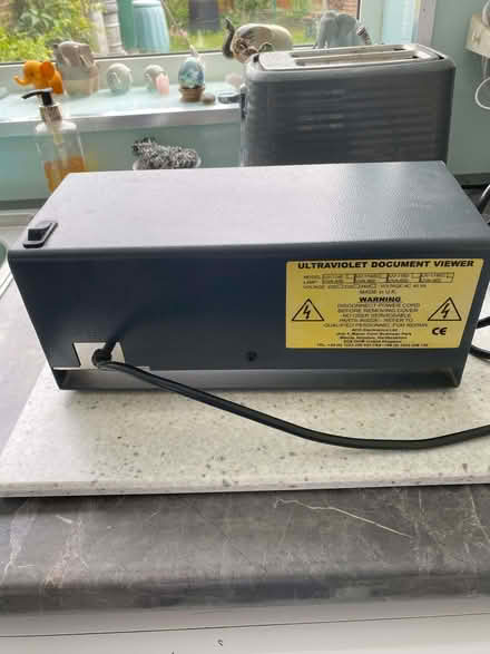 Photo of free Ultraviolet Document Viewer (Tiptree CO5) #3