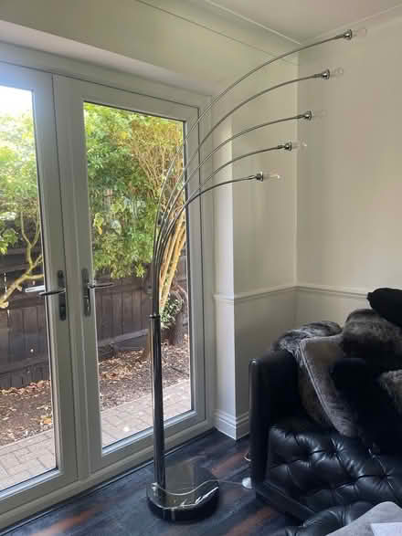 Photo of free Floor standing lamp without shades on a black marble base (Bedlars Green CM22) #1