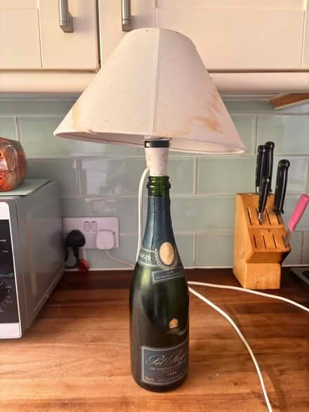 Photo of free Champagne/wine bottle lamp (Summertown OX2) #1
