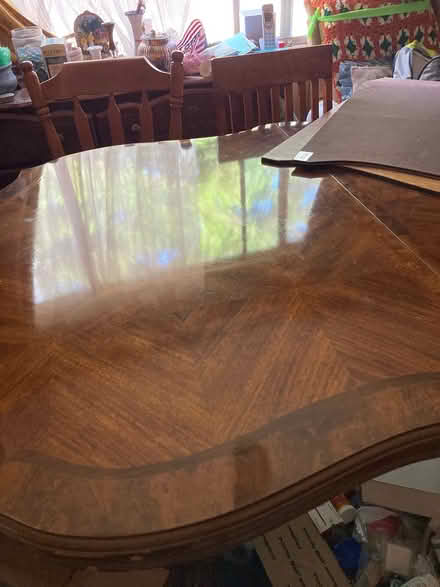 Photo of free Gorgeous dining rm table + 4 chairs (Auto Mall Pkwy Fremont Ca.) #1