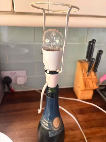 Photo of free Champagne/wine bottle lamp (Summertown OX2) #2