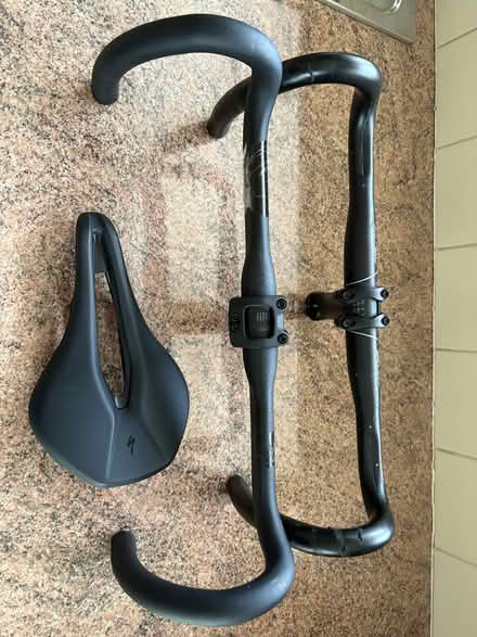 Photo of free Specialized light bike saddle & 2 handlebars. (Porthill SY3) #1