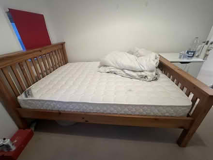 Photo of free Wooden bed frame with Mattress (Colindale NW9) #1