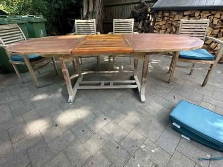 Photo of free Outdoor table and 4 chairs (Woking) #1