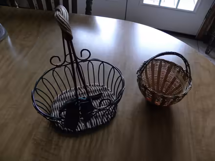 Photo of free Wicker and metal baskets (Troy) #2