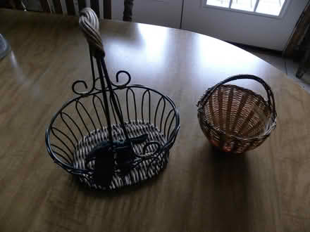 Photo of free Wicker and metal baskets (Troy) #2