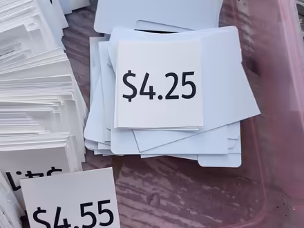 Photo of free Laminated Price Cards (Ambler) #3