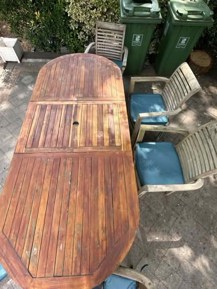 Photo of free Outdoor table and 4 chairs (Woking) #2