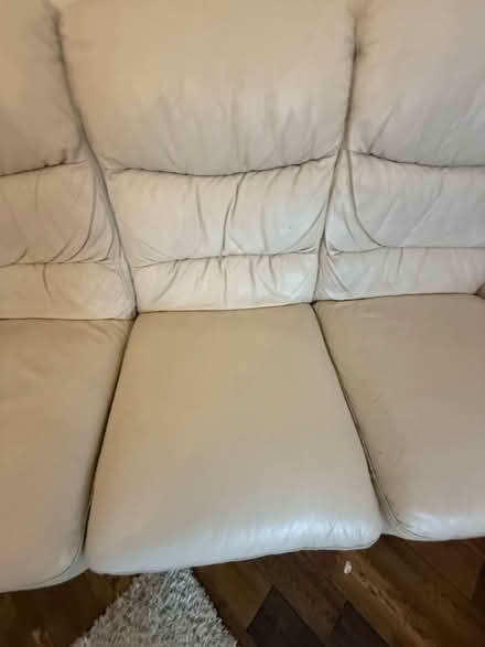 Photo of free Three man leather reclining sofa (Fk82lt) #3