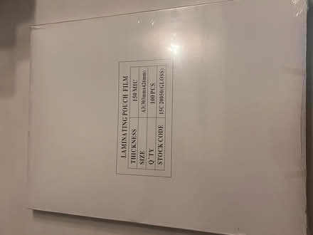 Photo of free A3 laminating sheets x 100 (Preston park BN1) #2