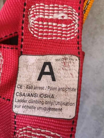 Photo of free Safety harness (Fareham PO15) #2