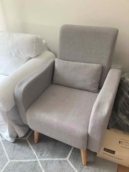 Photo of free Light grey Armchair (Westbourne Park W11) #2
