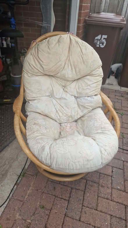 Photo of free Wicker swivel chair (Alverthorpe WF2) #1