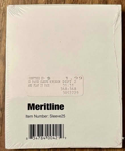 Photo of free New CD Paper Sleeves with Window (West San Jose 95128) #2