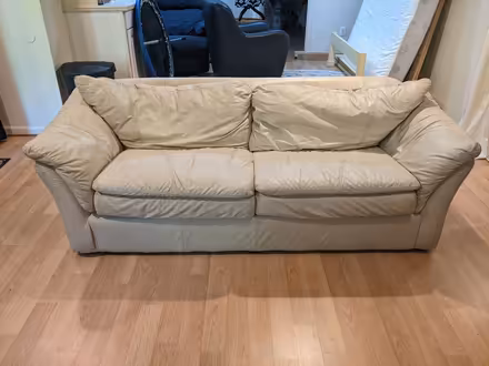 Photo of free Large leather sofa (Rt 7 & 286) #1