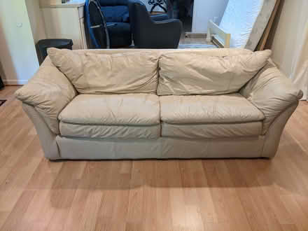 Photo of free Large leather sofa (Rt 7 & 286) #1
