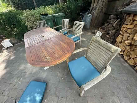 Photo of free Outdoor table and 4 chairs (Woking) #3