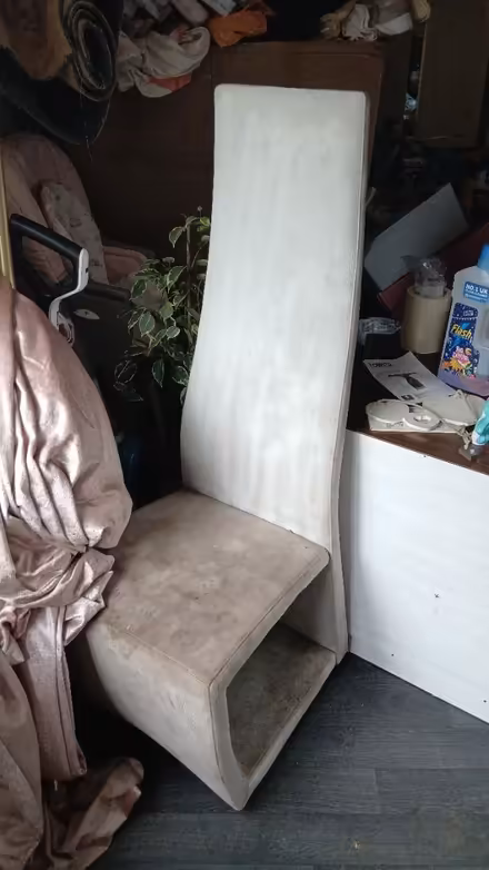 Photo of free 2 x cream dining chairs (Canford Heath, BH17 8) #1