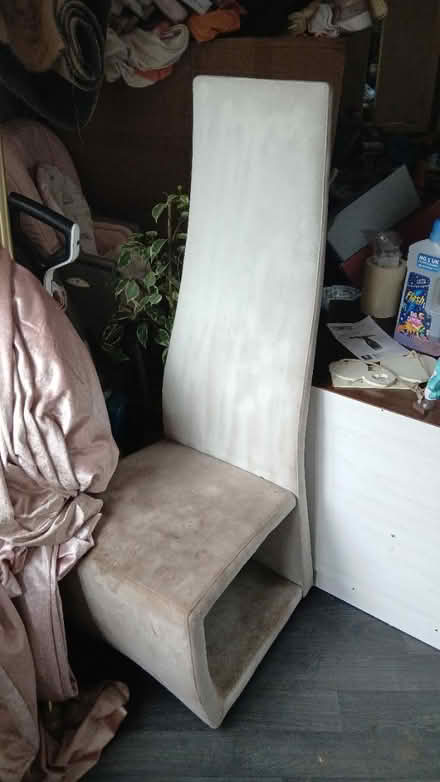 Photo of free 2 x cream dining chairs (Canford Heath, BH17 8) #1