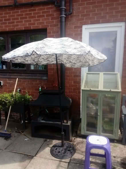 Photo of free Garden umbrella and base (Fearnhead WA2) #1