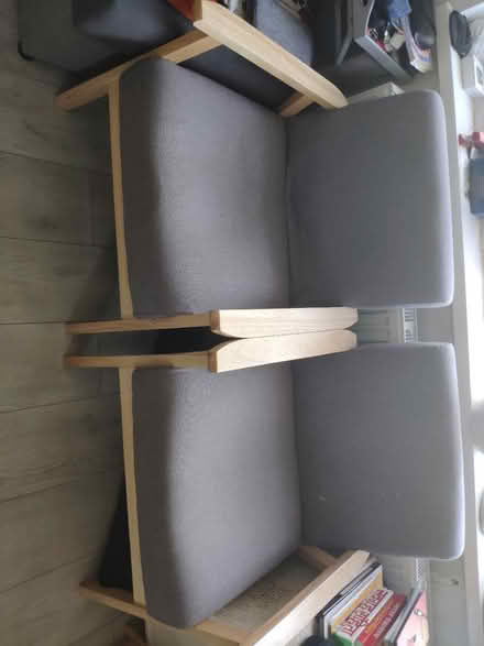 Photo of free Two grey chairs for lounge (W7) #1