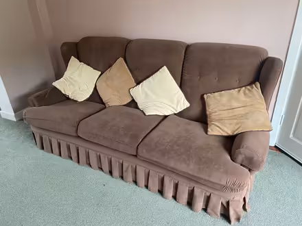 Photo of free Sofa and armchair old but good (Greystones) #1