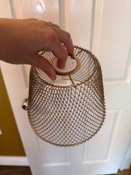 Photo of free Gold metal wire lampshades x2 (Lords Wood ME5) #2