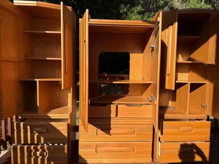 Photo of free Wood decor entertainment pieces (Cristline Dart Canyon Storage) #1