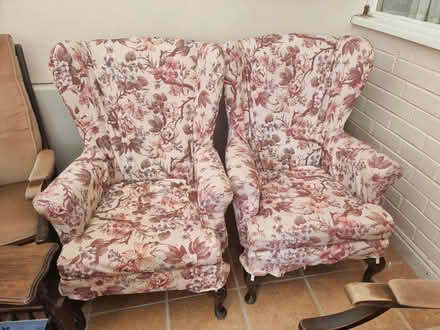 Photo of free 2 wooden easy chairs (Chapel saint leonards) #1
