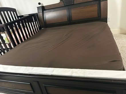 Photo of free King mattress frame and mattress (Redmond) #3