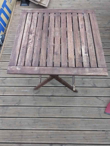 Photo of free Wooden garden table (Chippenham SN14) #2
