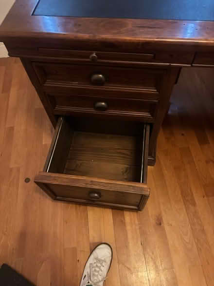 Photo of free Solid wooden desk (Ballybrack Village) #2
