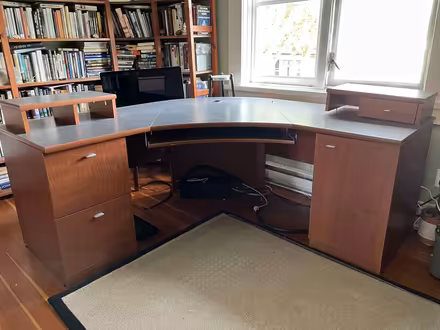 Photo of free Large Corner Computer Desk (Fernwood) #2