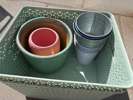 Photo of free Box of plant pots (L36 Roby) #1