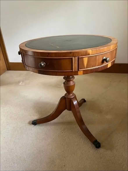Photo of free Round Drum Side Yew Table (Michelmersh, Romsey) #3