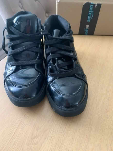 Photo of free Girls patent size 4 kickers (B34) #1