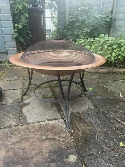 Photo of free Copper-coloured fire pit with cover (Colchester CO1) #2
