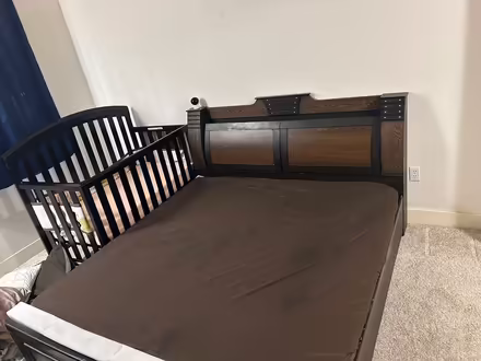 Photo of free King mattress frame and mattress (Redmond) #4