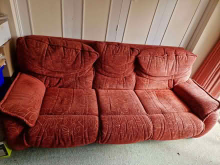 Photo of free Red 3 piece suite (Theydon Bois CM16) #2