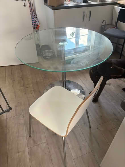 Photo of free Glass round table with 3 chairs (Doncaster DN4) #1