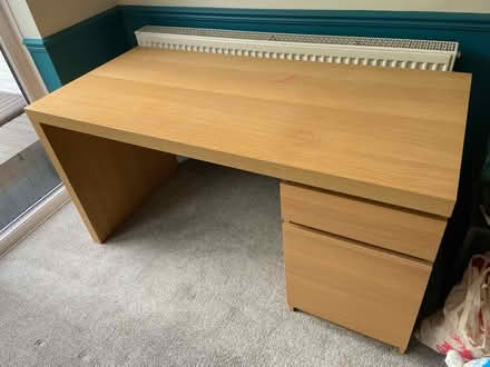 Photo of free IKEA Malm Oak Veneer Desk (Maze Green Road) #2