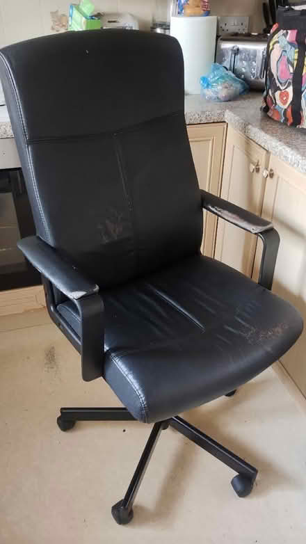 Photo of free OFFICE CHAIR: faux leather (Horsham) #1