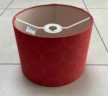 Photo of free 25cm red lampshade (Ashford, Middx, TW15 3RD) #1