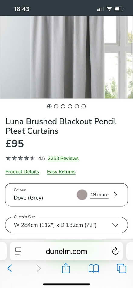 Photo of free Pair of grey blackout curtains (Horsham) #3