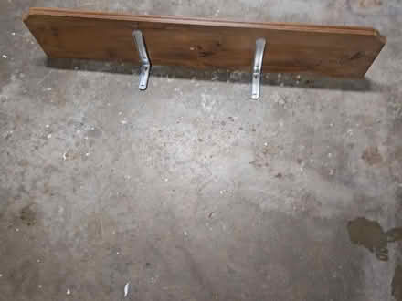 Photo of free Wooden shelf w/ brackets (63124, near STL Galleria) #4