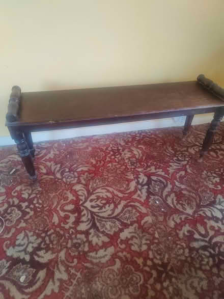 Photo of free Brown wooden bench (Coates) #2