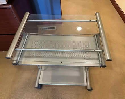 Photo of free Tempered glass Computer desk (Maple Grove/Osseo/Dayton) #1