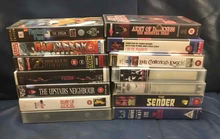 Photo of free VHS: 14 Prerecorded Tapes (horror, science fiction, etc) (Olton B92) #1
