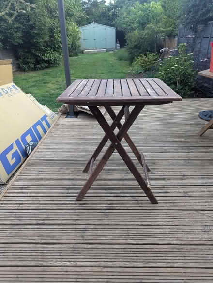 Photo of free Wooden garden table (Chippenham SN14) #1